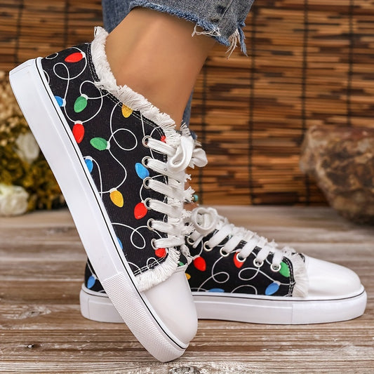 Women's Print Low Top Sneakers Comfortable Versatile Shoes