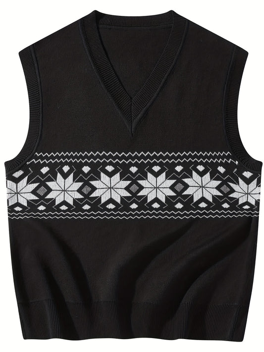 Men's V Neck Sweater Vest for Spring and Autumn