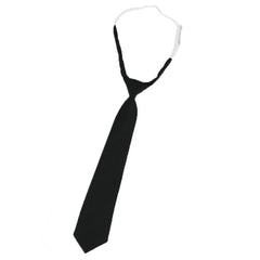 Solid Pre tied Tie Casual Dress Shirt Zipper Type Tie For Work
