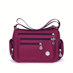 Casual Nylon Crossbody Bag Zipper Purse Shoulder Bag for Women