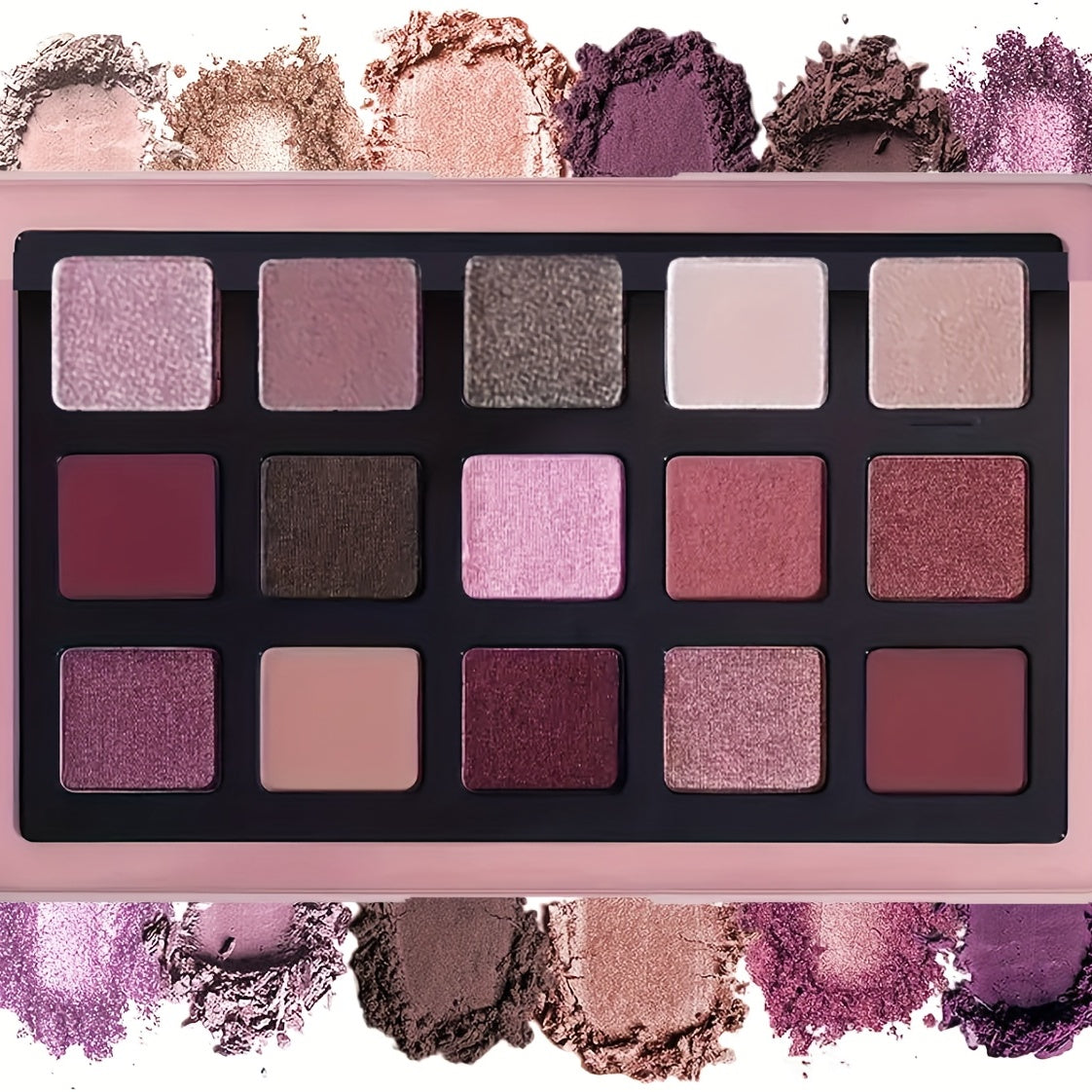 15 Colors Purple Eyeshadow 10 Brushes Set Eye Makeup