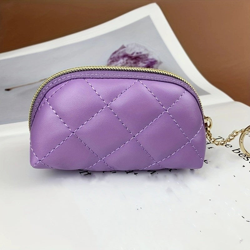 Mini PU Leather Purse Keychain - Small Bag Key Ring