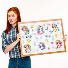 Cartoon Pony Puzzle Stickers Set DIY Creative Interchangeable Face Decals