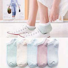 5 Pairs Non slip Sports Ankle Socks for Women