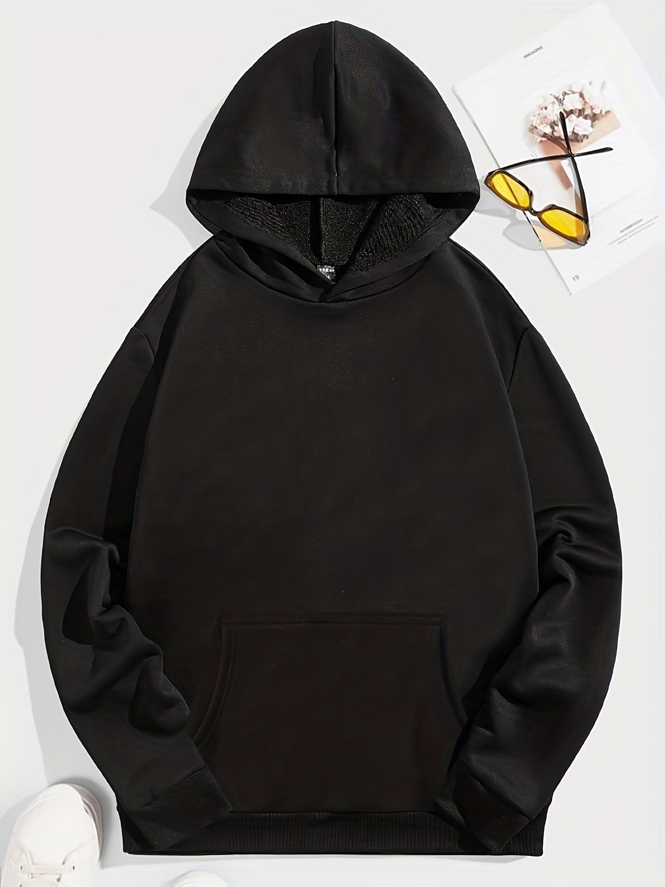 York Print Hoodies For Men Graphic Fleece Sweatshirt With Kangaroo Pocket