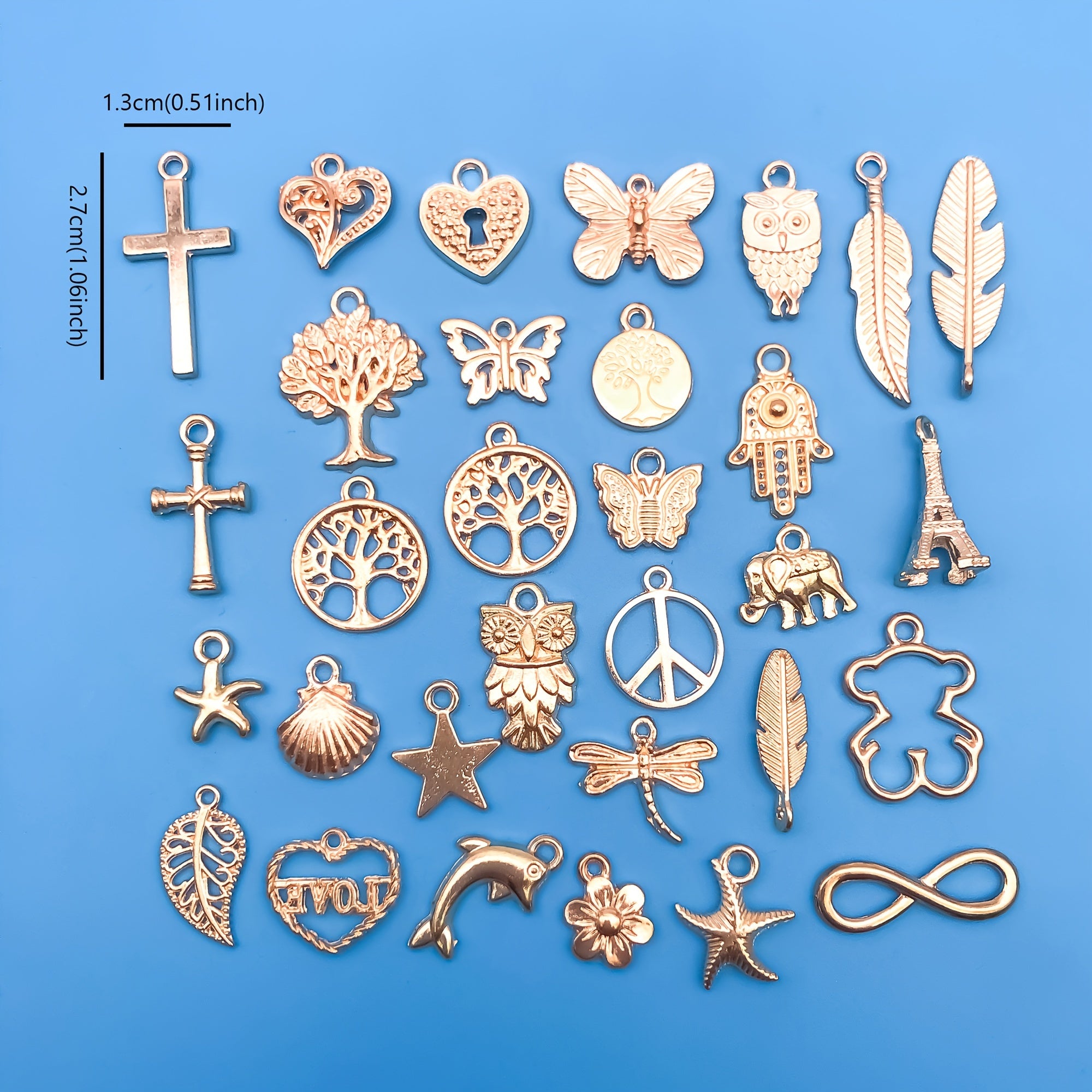 30pcs Zinc Alloy Tree Of Life Charms Pendants for DIY Jewelry Making