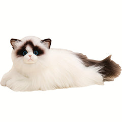 Ragdoll Cat Plush Toy Long Fur Stuffed Animal Mixed Colors