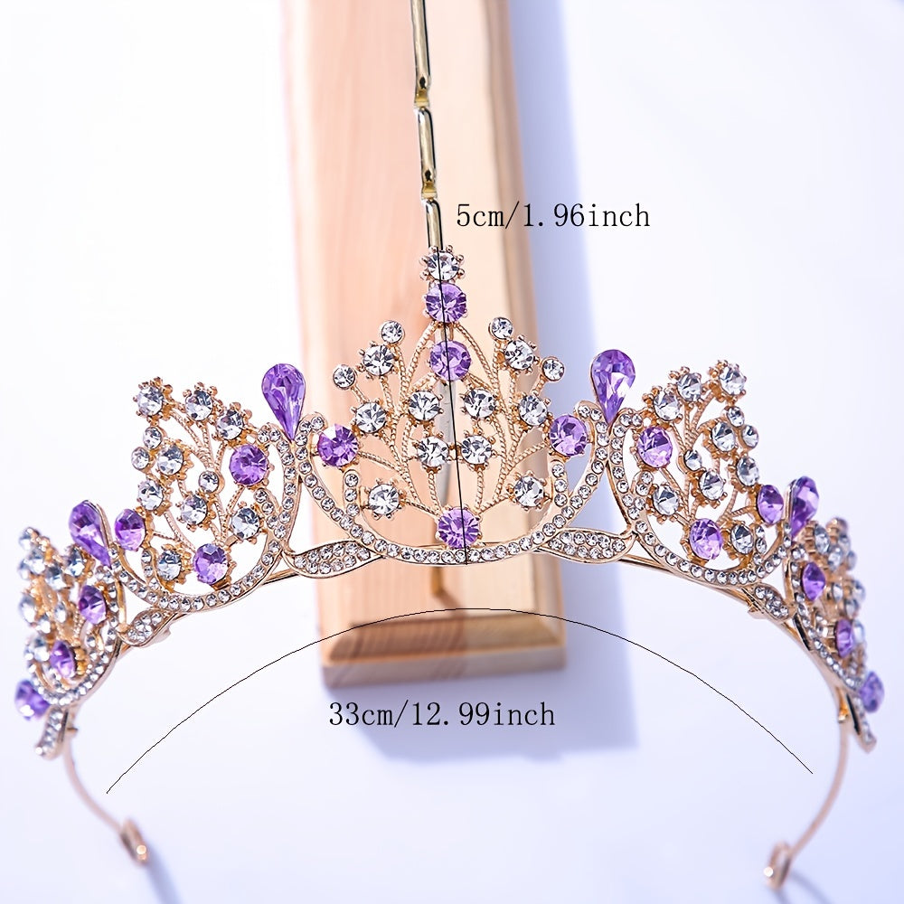 Baroque Crowns Wedding Tiaras Queen Crown Rhinestone Bridal Accessories