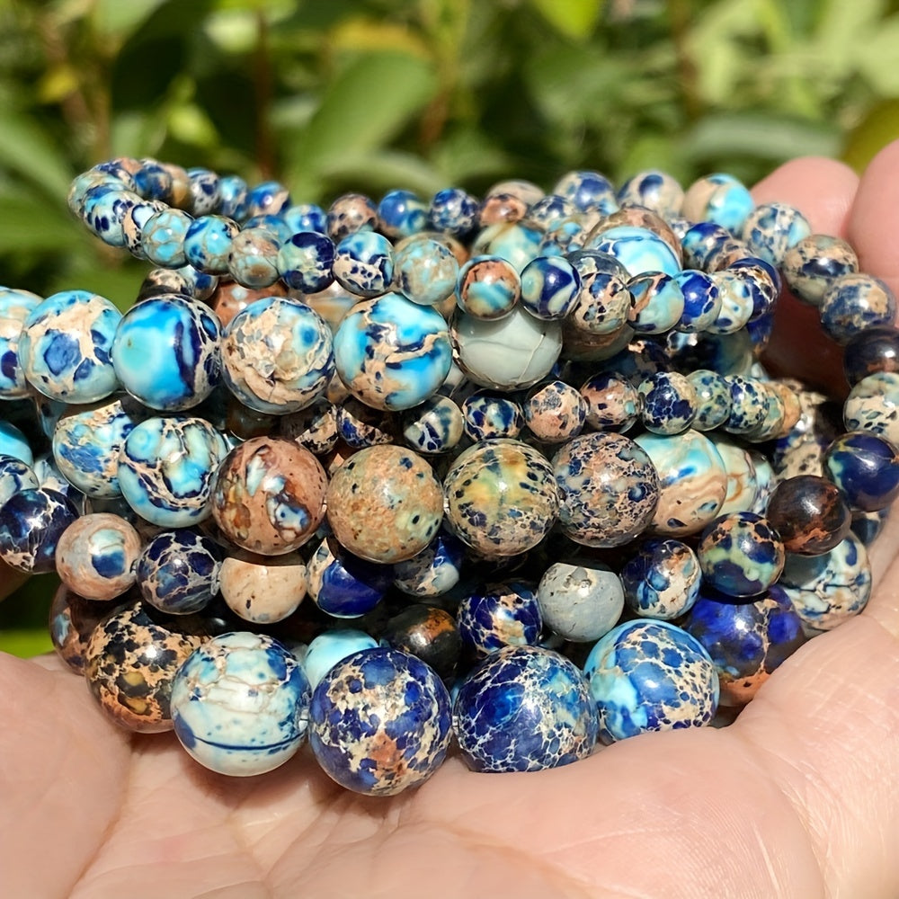 Natural Stone Beads Lapis Lazuli Emperor Pine Stone Round Beads 4mm-10mm