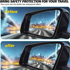 4pcs Car Rearview Mirror Film Rainproof Anti Fog Nano Coating