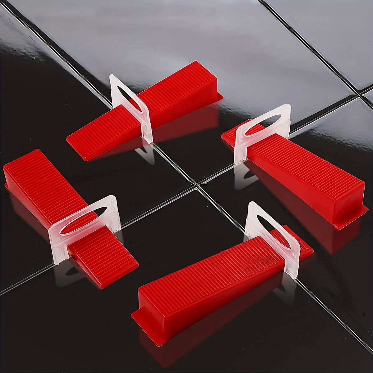 100pcs Tile Leveling System Plastic Wedges Tile Leveling Clips