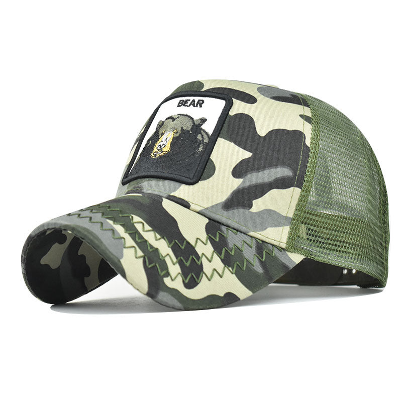 Animal Embroidered Adjustable Baseball Cap Sun Visor
