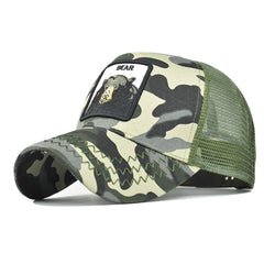 Animal Embroidered Adjustable Baseball Cap Sun Visor