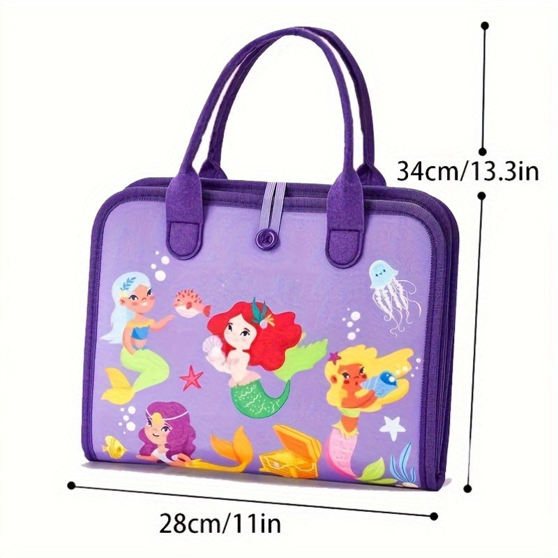 Purple Mermaid Felt Learning Board Early Education Treasure Teaching Tools