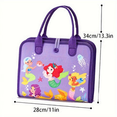 Purple Mermaid Felt Learning Board Early Education Treasure Teaching Tools