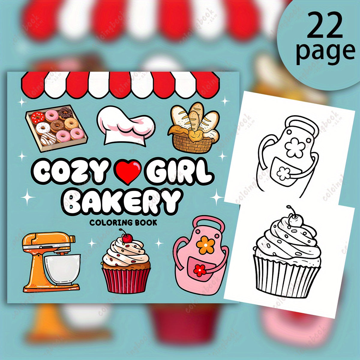 Deluxe Bread Drawing Coloring Book, 22 Pages
