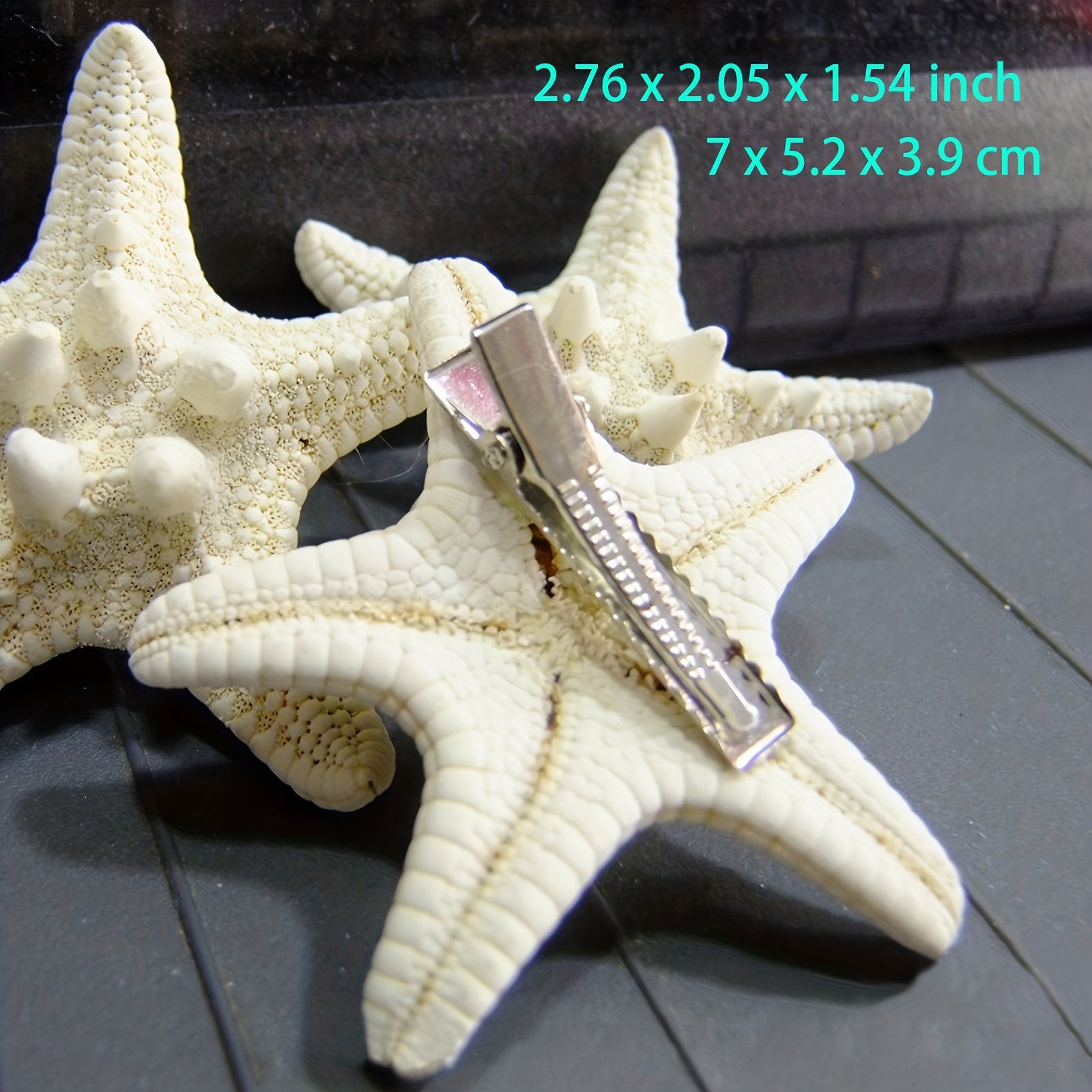3pcs Starfish & Shell Hair Clips Ocean Beach Style