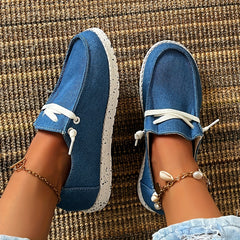 Women's Canvas Sneakers Casual Lace Up Lightweight Low Top Shoes