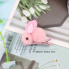 Plush Rabbit Hair Clip Duckbill Non Slip Hair Decoration