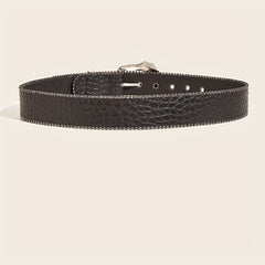 Carved Buckle PU Vintage Western Belt Punk Belts