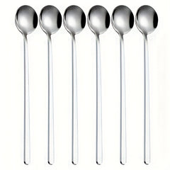 6pcs Stainless Steel Coffee Spoons Long Handle Tea Spoons