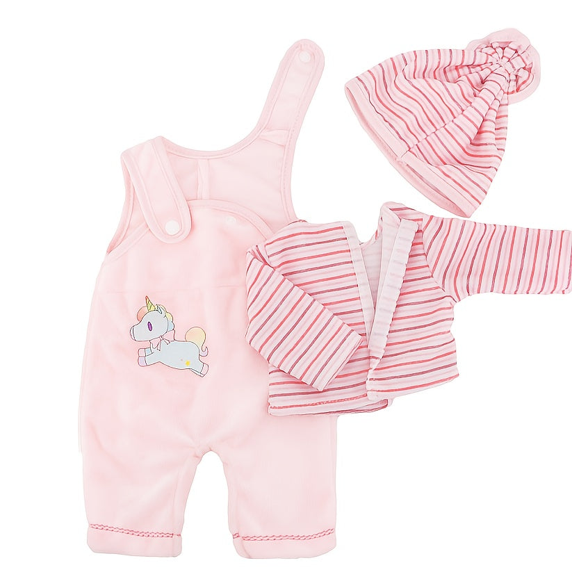 Pink Doll Clothes Set for 17 inch Dolls Jumpsuit Outfit