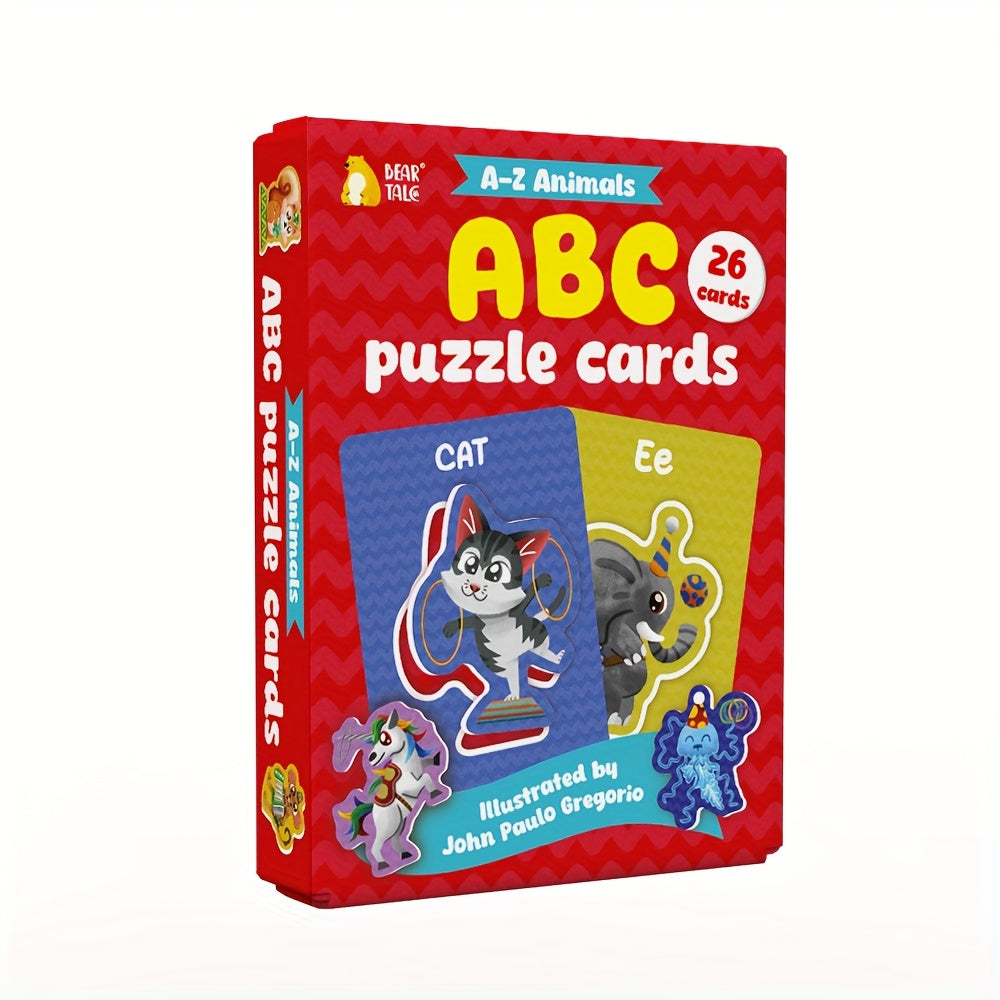 26pcs Alphabet Word Learning Card Educational Jigsaw Puzzle Set for Kids