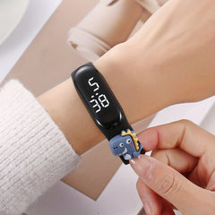 Kids Dinosaur LED Screen Watch Silicone Strap Outdoor Accessory