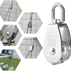 Stainless Steel Lifting Crane Single Wheel Rotating Grabbing Pulley