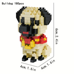 Cartoon Dogs Building Blocks Mini Animals Bull Terrier Siberian Husky