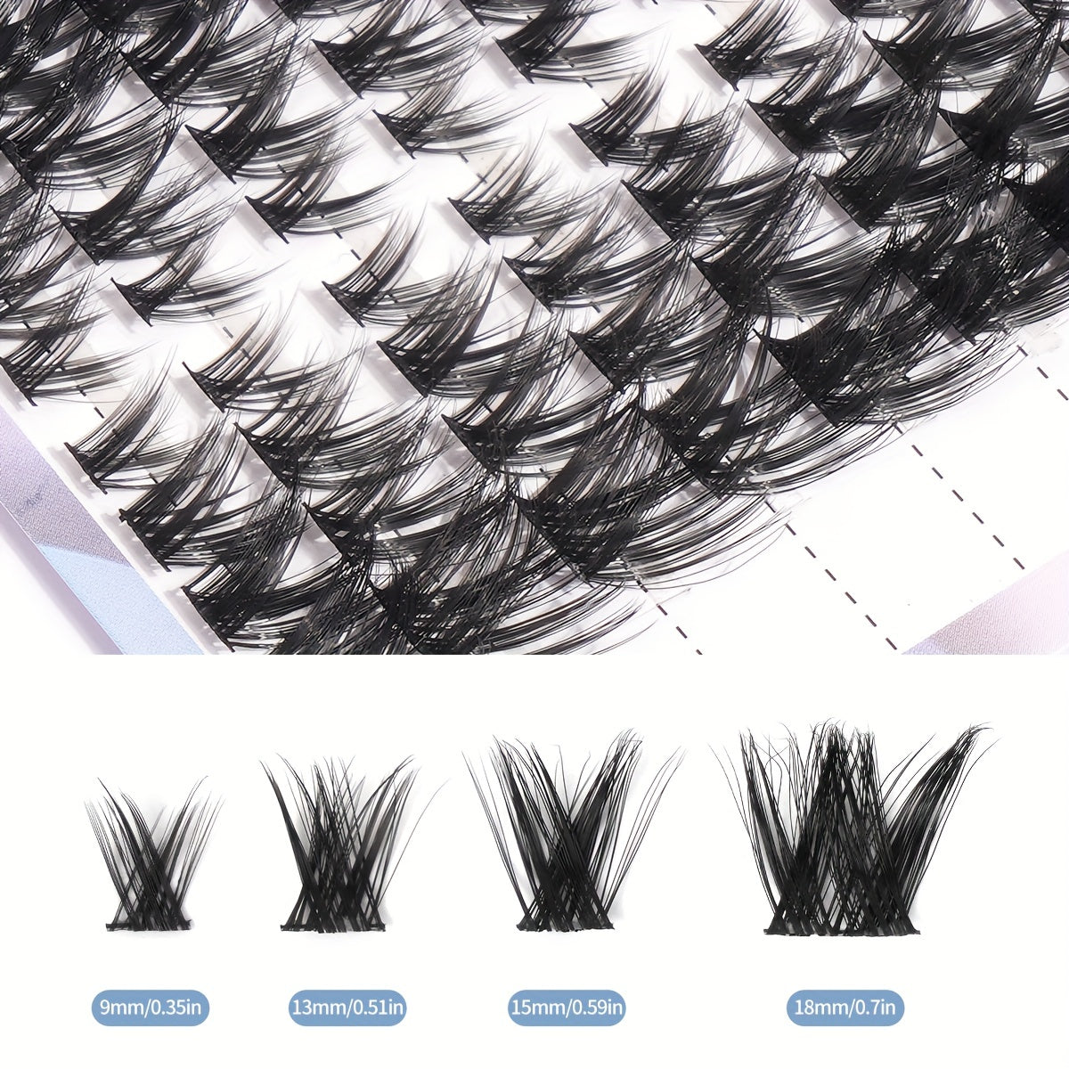 80pcs Segmented Grafted Eyelashes Single Cluster Lashes Natural Long