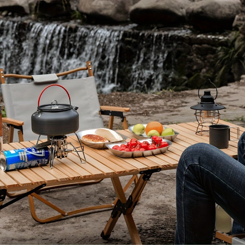 1pc Retro Style Plate Durable Portable Tableware Outdoor Camping
