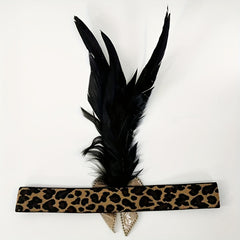 Leopard Print Headband with Diamond Accent