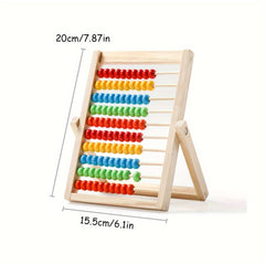 Colorful Math Learning Abacus Educational Counting Toy 10 Row Wooden Bead