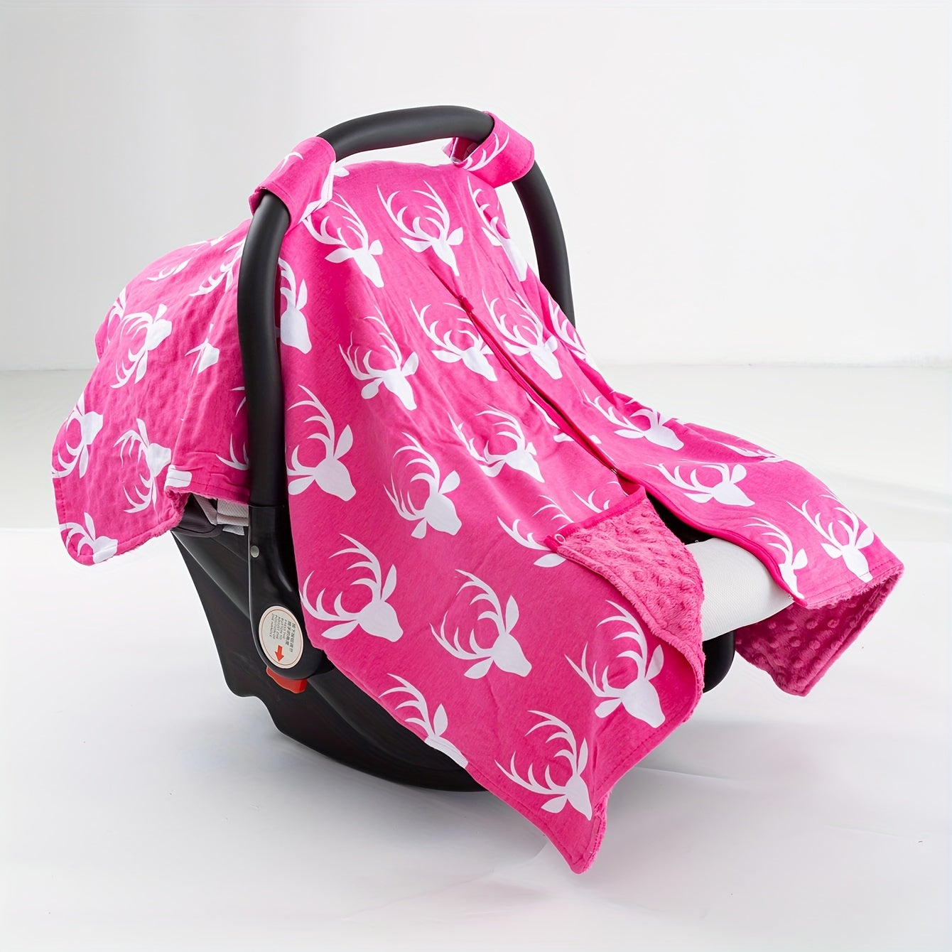 Girls Cartoon Elk Print Car Seat Sunshade Cover Canopy
