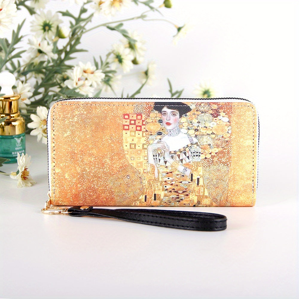 Klimt Symbolist Abstract Pattern Zipper Vintage Clutch Coin Purse