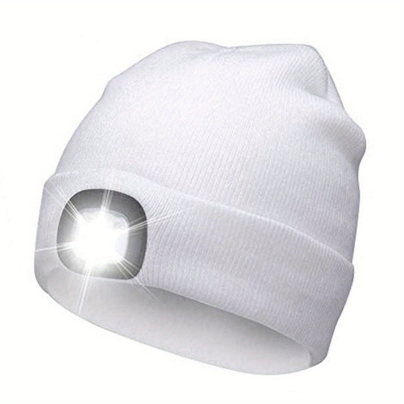 Unisex Beanie Hat with LED Light Hands-Free Headlamp