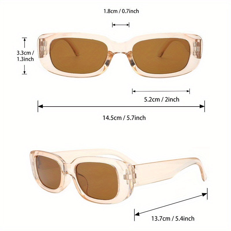 Clear Frame Sunglasses Casual Gradient Glasses UV400