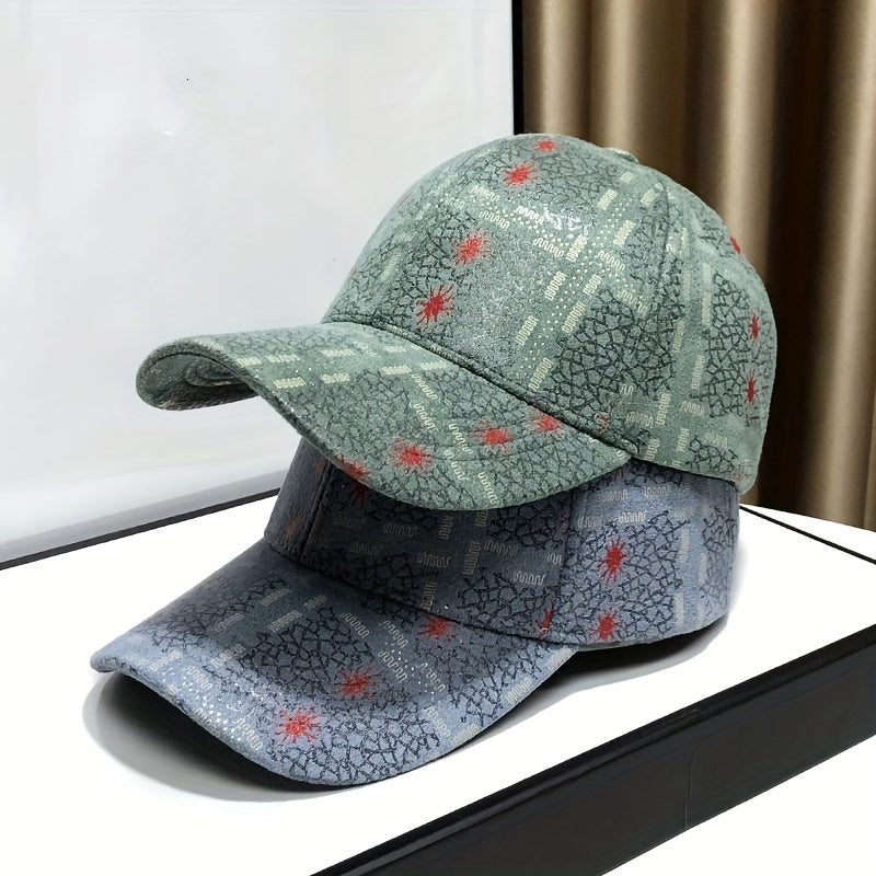 Hip Hop Couple Baseball Cap Solid Crackle Printed Dad Hat Vintage