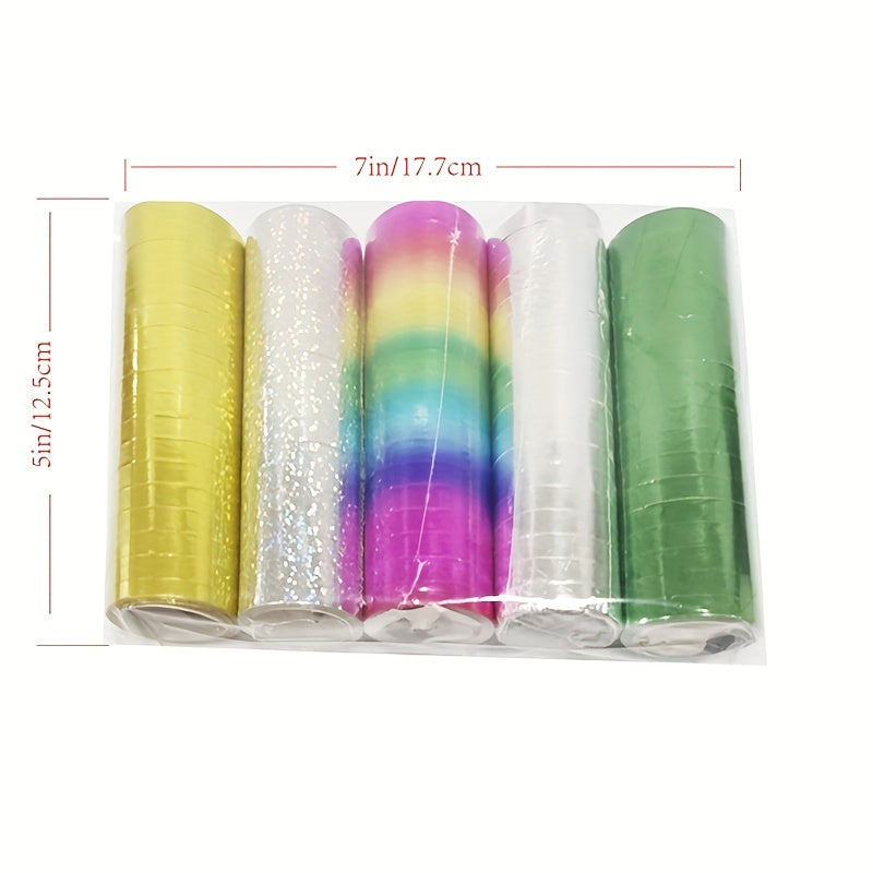 5 Rolls Foil Serpentine Streamers Party Decoration