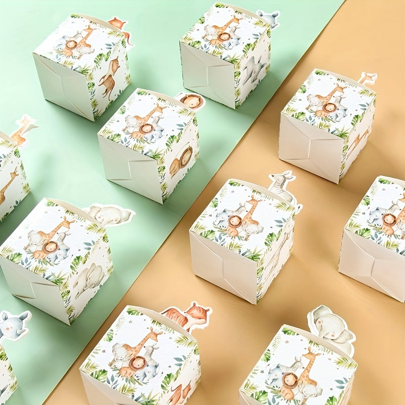 24pcs Jungle Animal Candy Box for Baby Shower Birthday Party