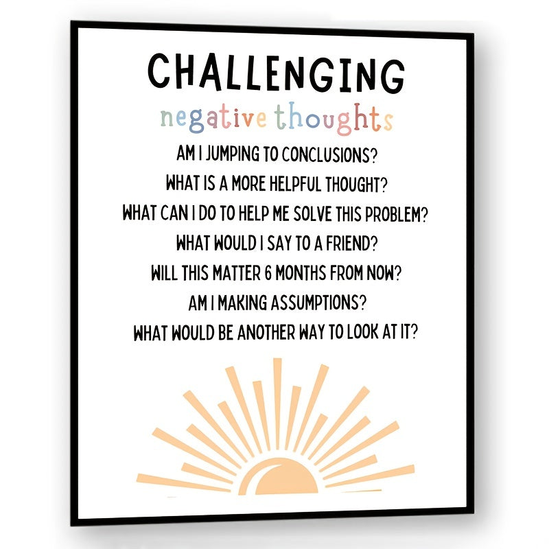 School Counselor Office Decor Growth Mindset Poster Anxiety Relief
