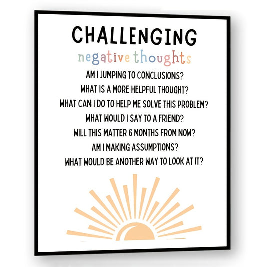 School Counselor Office Decor Growth Mindset Poster Anxiety Relief