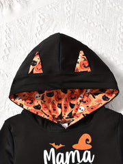 Pumpkin Ghost Hoodie & Leggings Set for Kids
