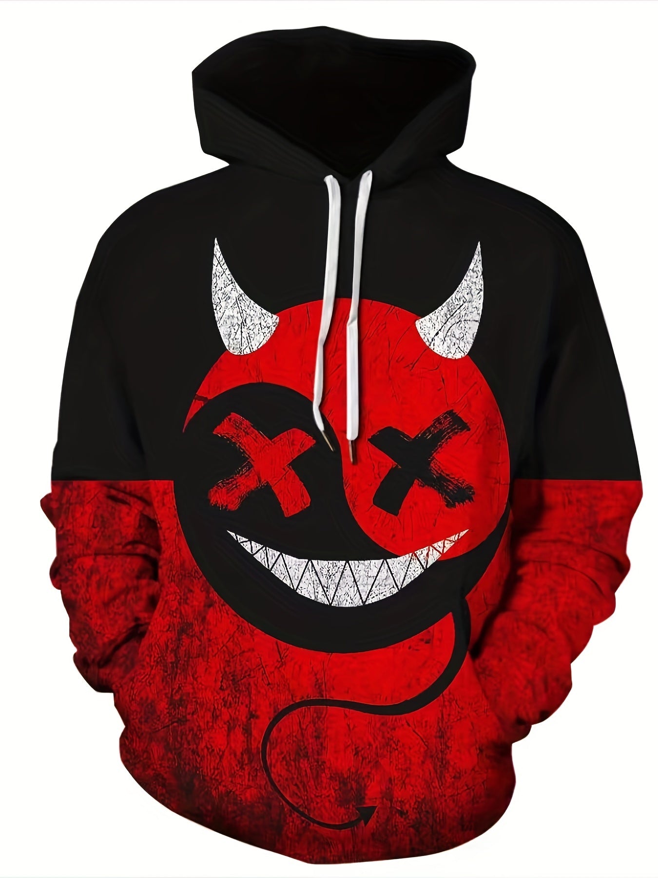 Men's Graffiti Face Hoodie Active 3D Print Sweatshirt