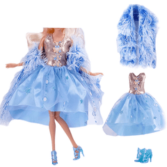 6th Doll Princess Party Pink Gown Set with Accessories