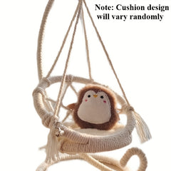BJD Dollhouse Hanging Chair Swing Hammock Set 1:12 Scale