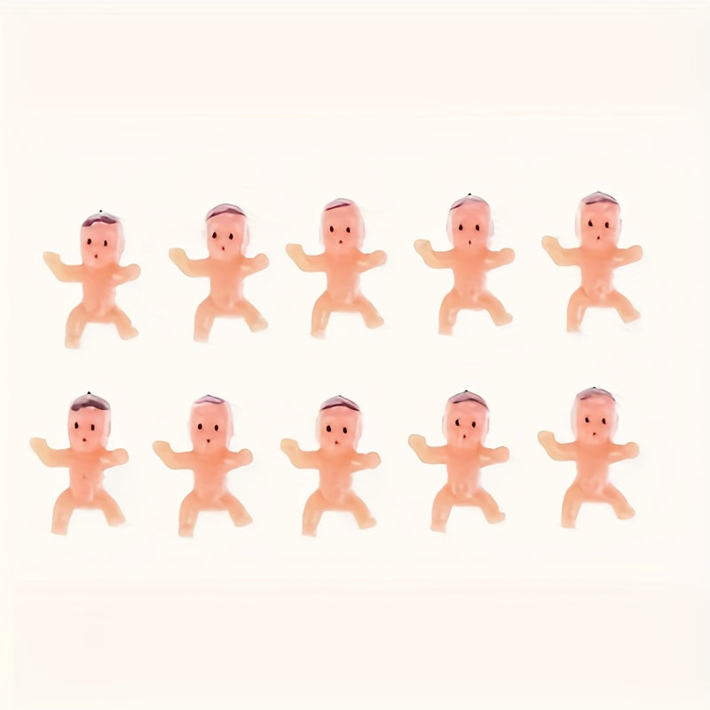 10pcs Mini Plastic Baby Toys for Cake Decoration or Dollhouse Accessories