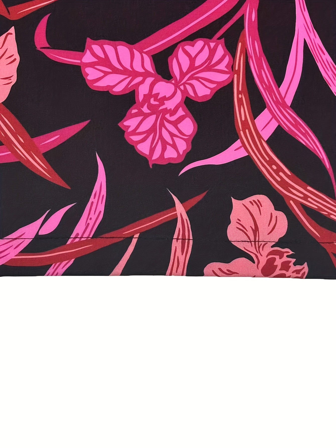 Plus Floral Wide Leg Trousers With Pockets