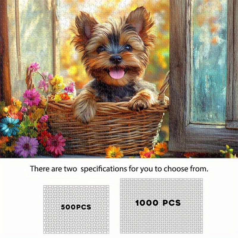 Yorkshire Terriers Wooden Puzzle 500pcs